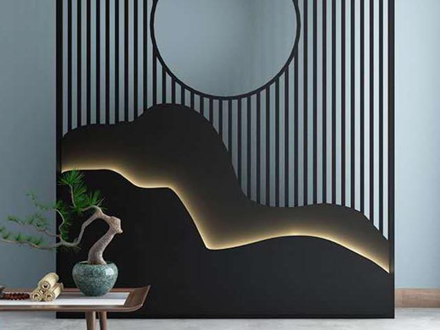 豪華別墅不鏽鋼屏風隔斷