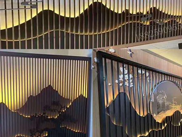 豪華別墅不鏽鋼屏風隔斷
