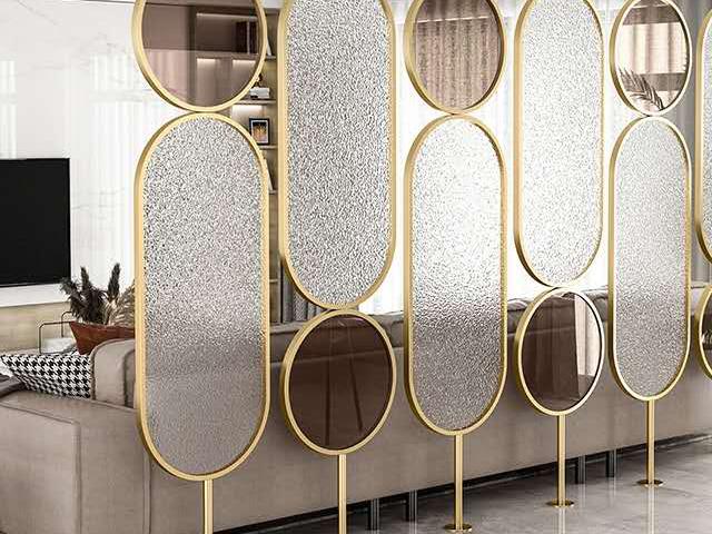 家用客廳不鏽鋼屏風花格隔斷