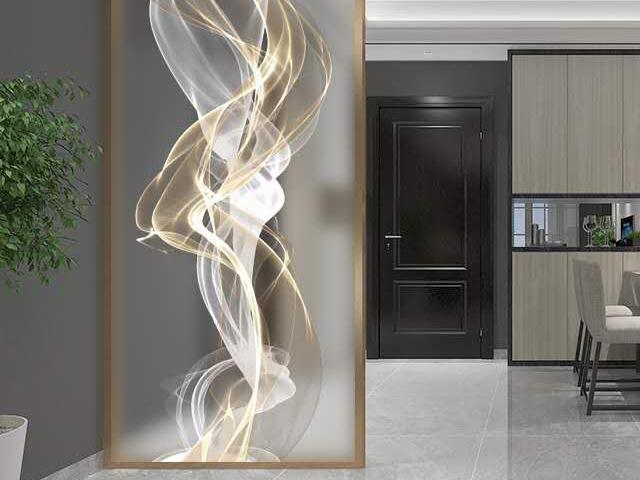 家用客廳不鏽鋼屏風花格隔斷