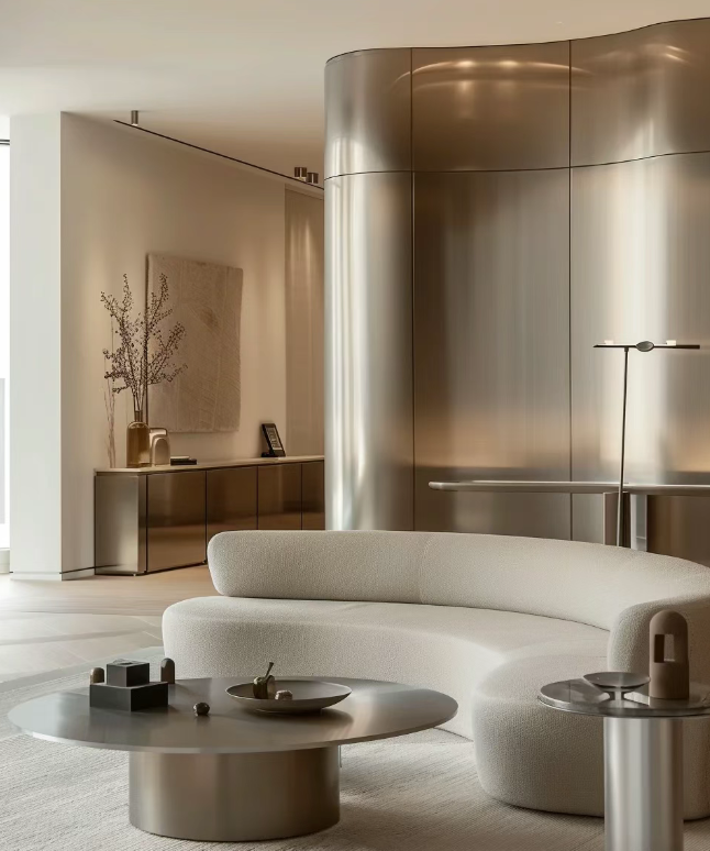 別（bié）再用‘鋼板’封天花板（bǎn）！這組會呼吸的水紋波，讓硬核金屬秒變高級藝術品