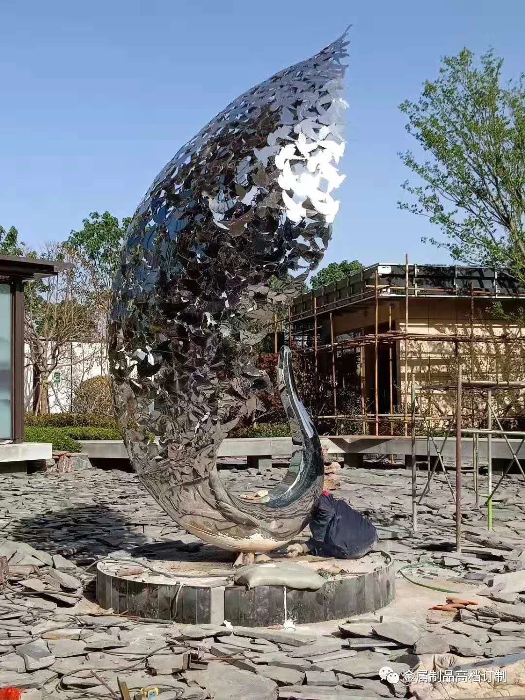 園林不鏽鋼孔雀雕塑 園林不鏽鋼孔雀雕塑