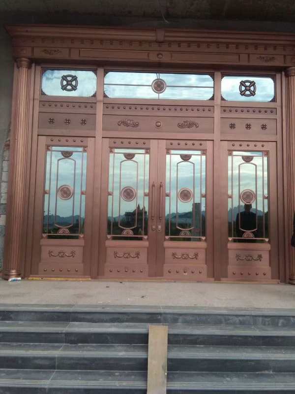 寫字樓紅古銅不鏽鋼玻璃門