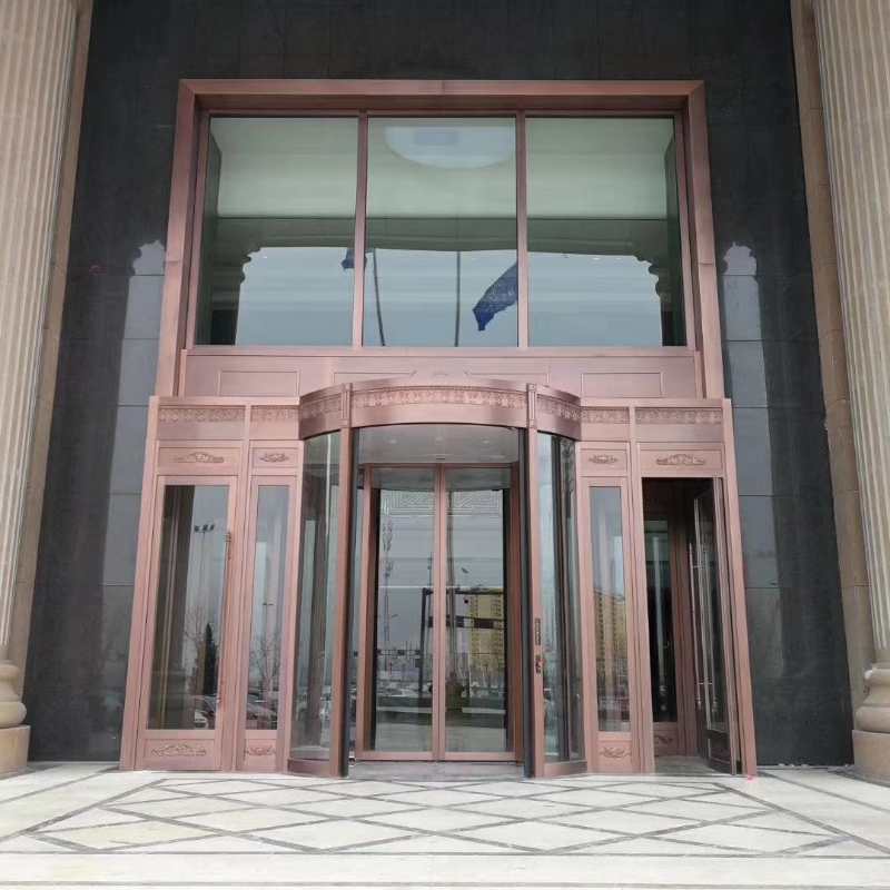 酒店紅古銅不鏽鋼玻璃門